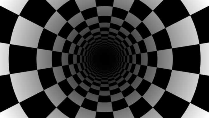 checkerboard tunnel/hyperspace